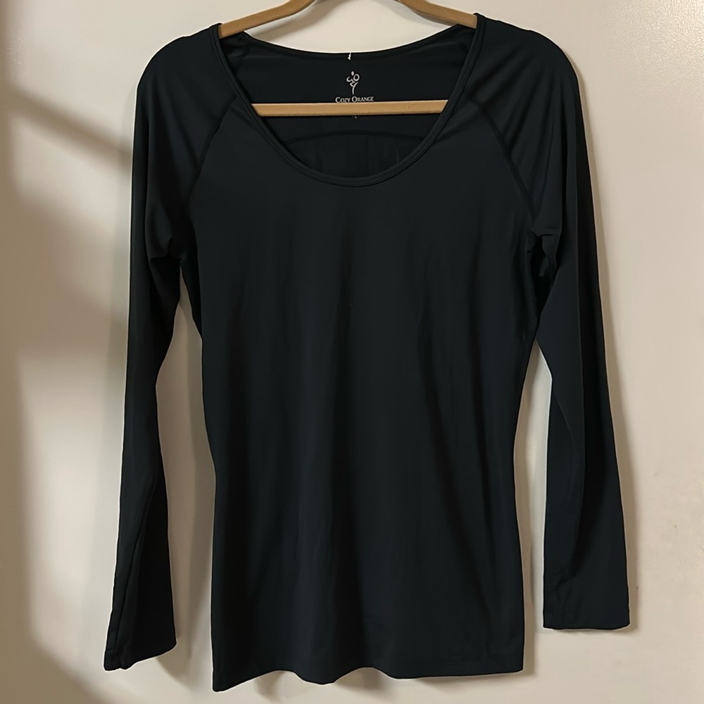 Cozy orange yoga athletic top like new